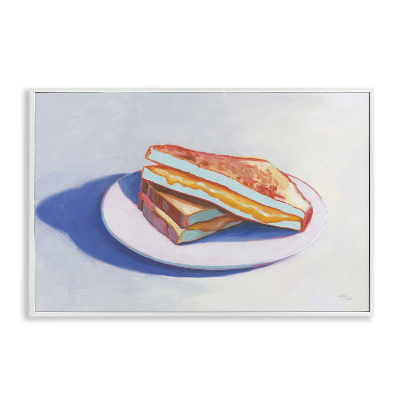 «Giclee Meal Greal Cheese Meal» par Wellington Studio, Estampe numérique encadrée blanc bord de mer, H 12 po x l 18 po