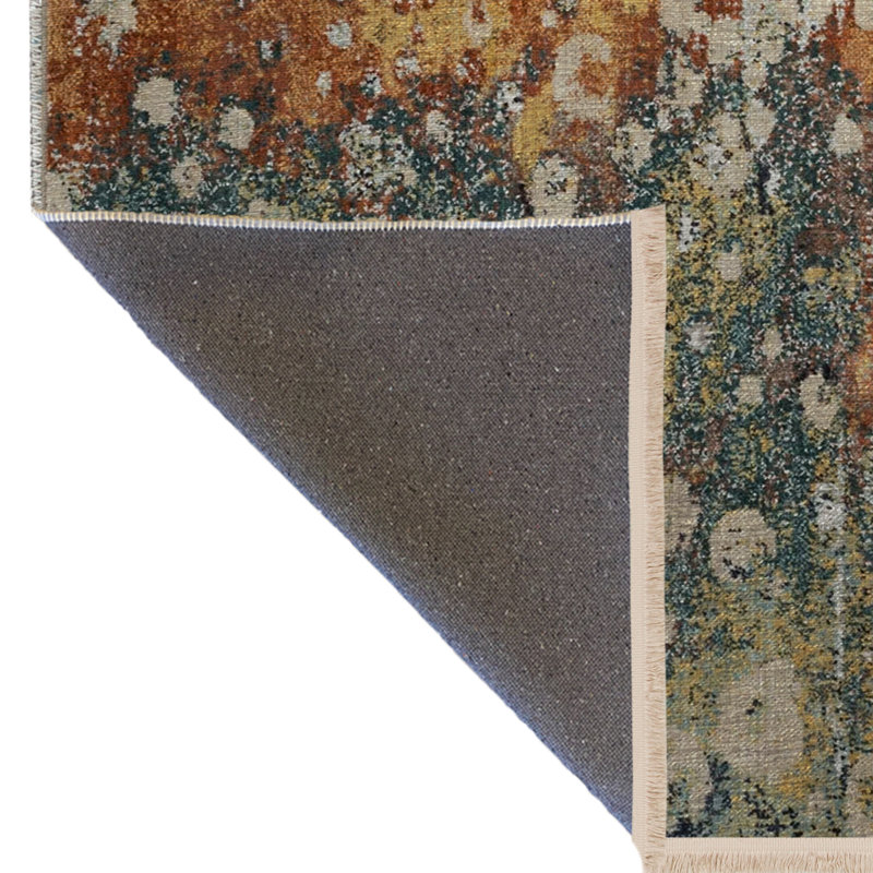 Tapis décoratif créatif moderne avec motif abstrait multicolore, Tapis de couloir 2 pi 8 po x 9 pi 11 po