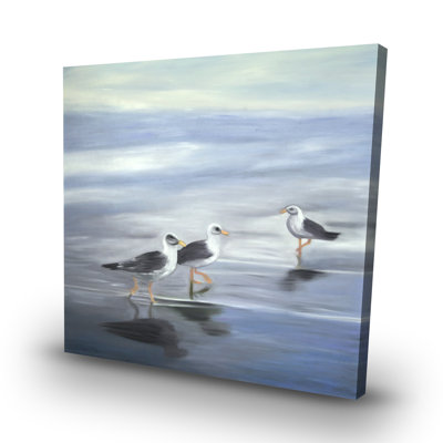 Three gulls - 32"x32" art on canvas