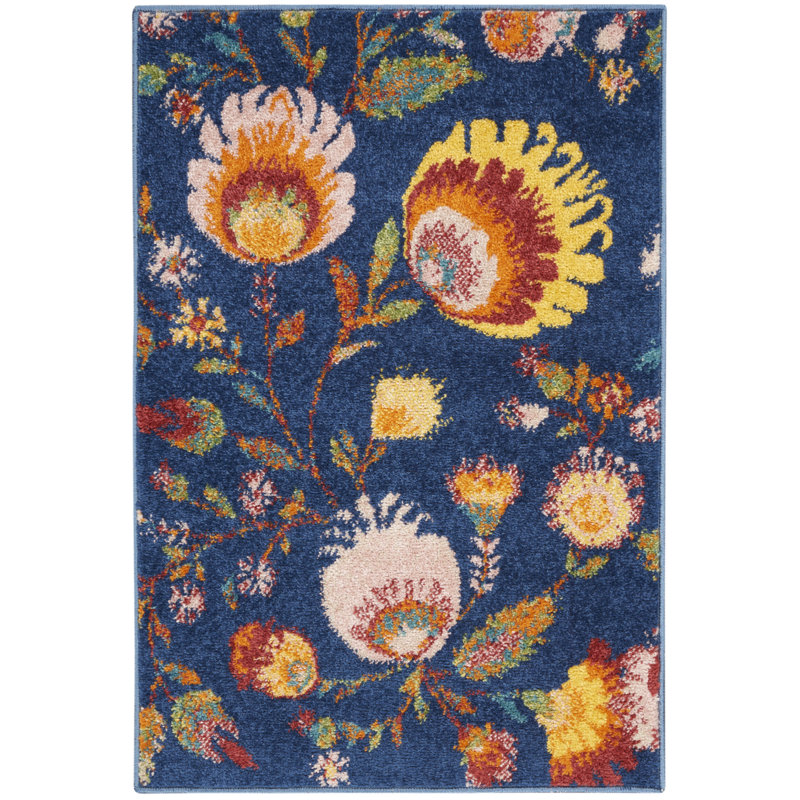 DH-ALR08 Floral Indoor Rug, Rectangle 2' x 3'