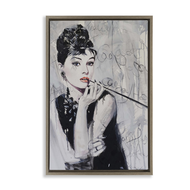 Cadre flottant audacieux et classique Audrey, design par Lucille Lee, H 25 po x l 17 po, Cadre flottant orme Montalcino