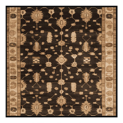 Tapis brun lavable à la machine