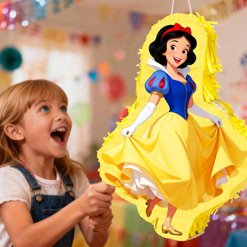 Ensemble de 4 pièces princesse blanche neige Pinata, princesse blanche neige Pinatas
