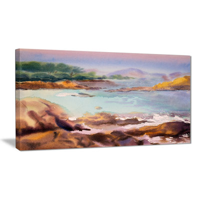 Tranquil Watercolor Waters - reproduction d'art sur toile