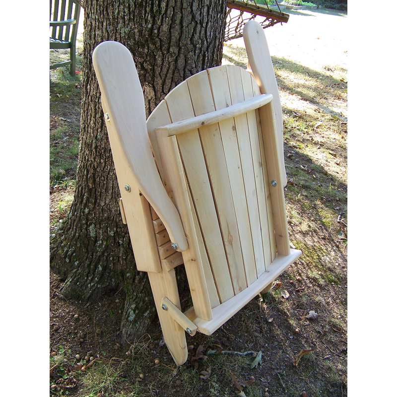 Nyla Cedar Foldable Outdoor Adirondack Chair