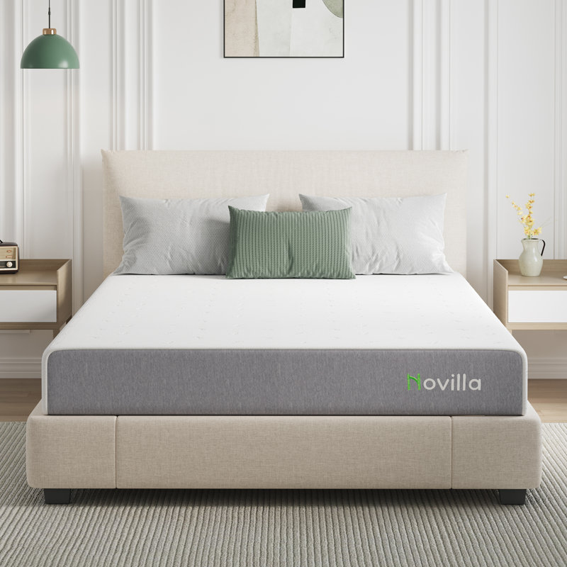 Matelas en mousse viscoélastique imprégnée de gel 6 po / 8 po Novilla, Très grand simple, 8"