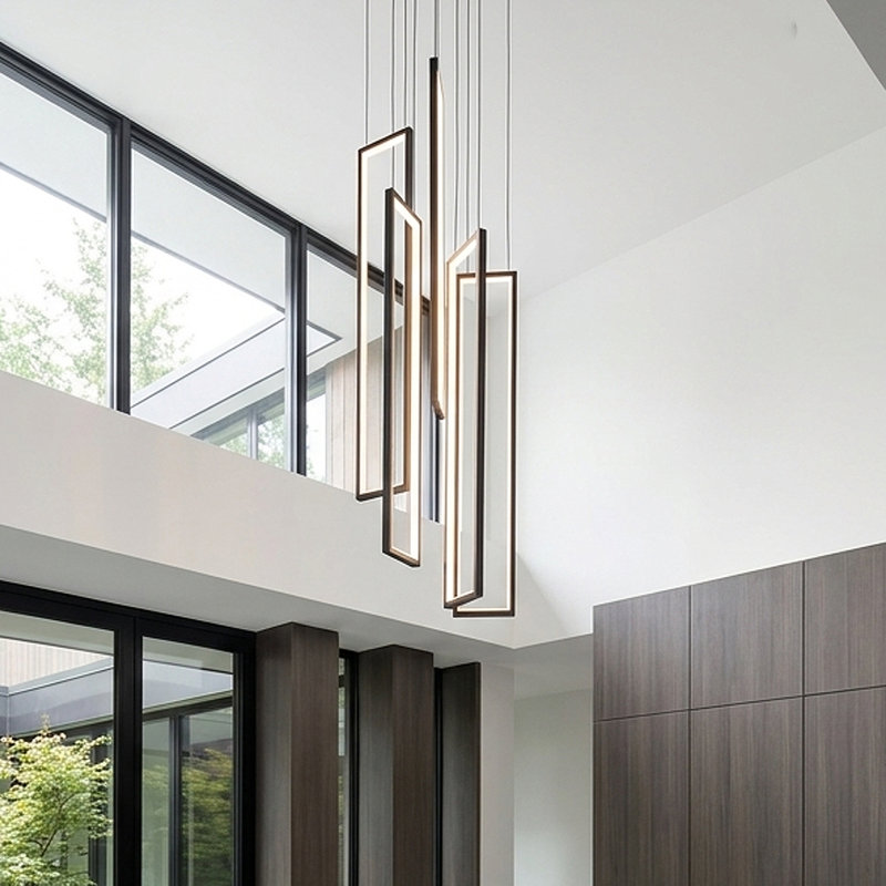 Luminaire suspendu en grappe à 5 lumières Savea, Noir