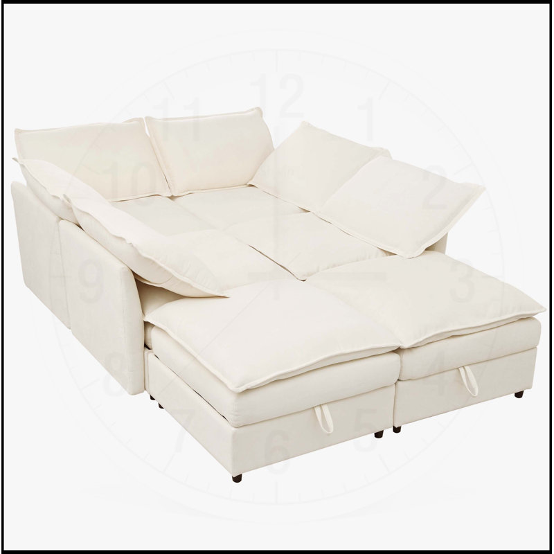 Canapé-lit modulaire 6 pièces avec rangement Mirod