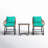 Artis Beachcrest Home? 3pcs Outdoor Bistro Set Patio Conversation Furniture Set W/ Cushions-880038194
