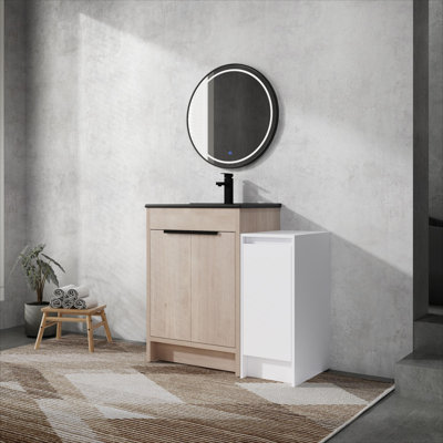 Meuble-lavabo autoportant 24 po avec lavabo en céramique 24 po Modern