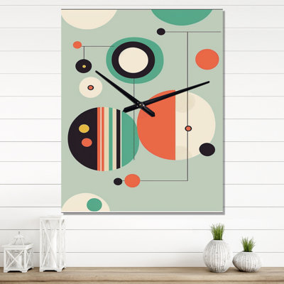 Mid-century Retro Dimensions II Wall Clock