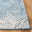Tapis bleu / ivoire en laine touffeté à la main Leopoldo-968285584