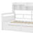 Bookcase Wood Daybed with Bedside Shelf and Two Drawers-94392545-94392542