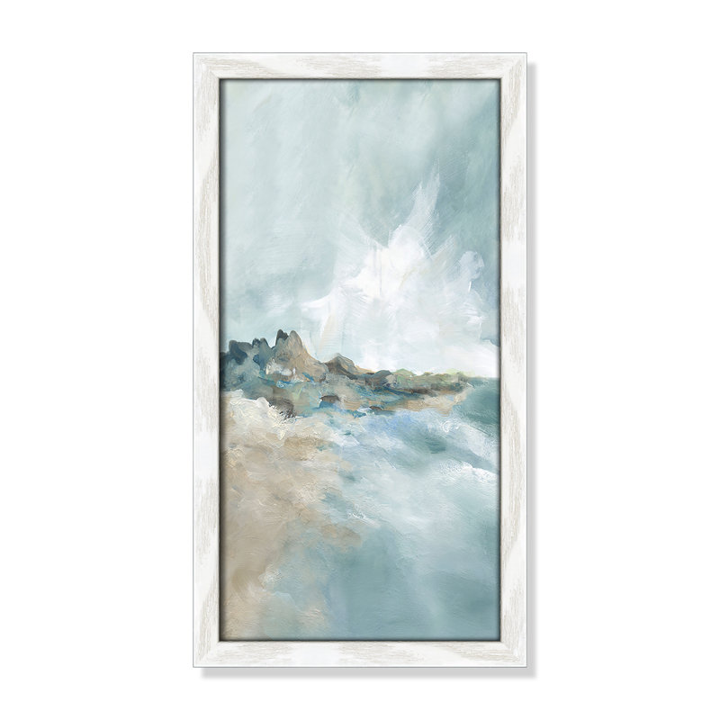 Imprimé Sandpoint par Carol Robinson, H 17 po x l 9 po x P 0,75 po, Reproduction encadrée sans passe-partout, Blanc
