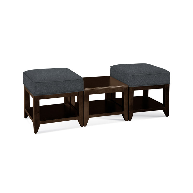 Elements Upholstered Cube Ottoman, Coffee, Oatmeal Crypton Performance; 0822-74