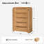 Commode en bois massif à 5 tiroirs l 36 po Gillon Modern