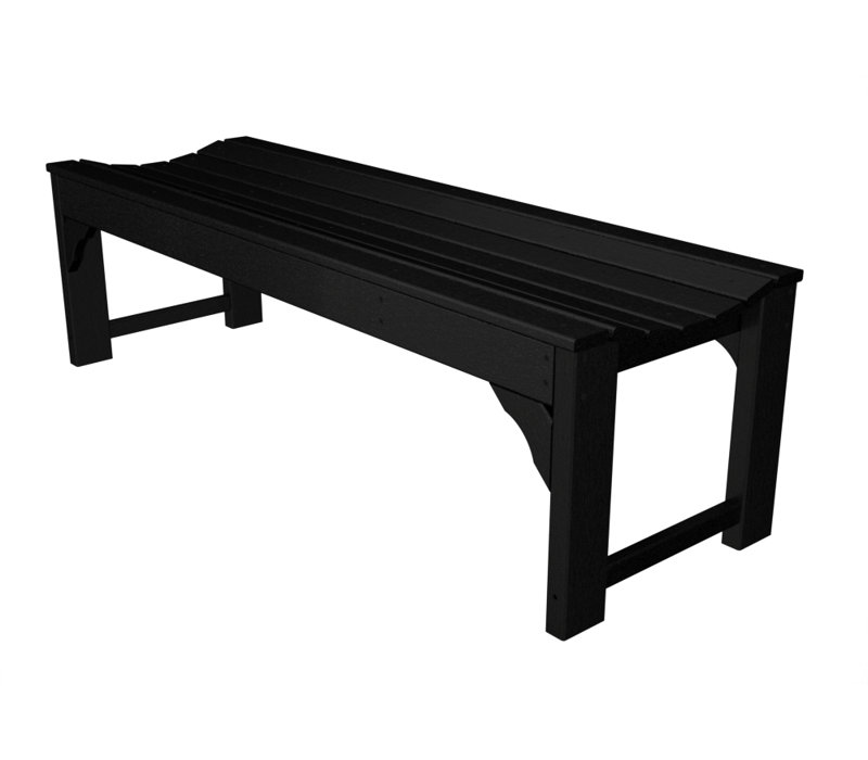 Banc de jardin POLYWOOD, Noir, 60 po