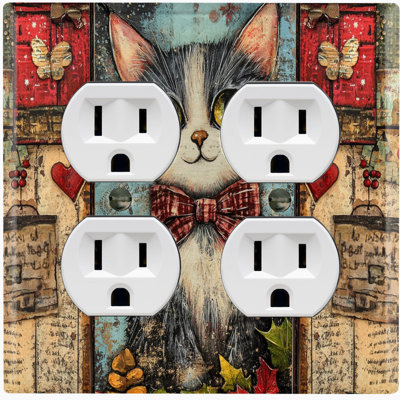 Couvercle de plaque d'interrupteur en métal; Chatte Dapper standard US