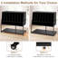 Support pour tourne-disque avec station de charge, support pour tourne-disque avec tablettes de rangement en vinyle-1165861287
