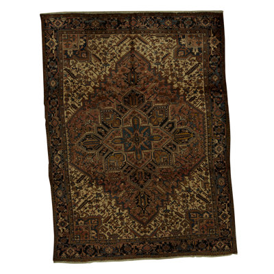 Hand-Knotted High-Quality Brown and Beige Area Rug