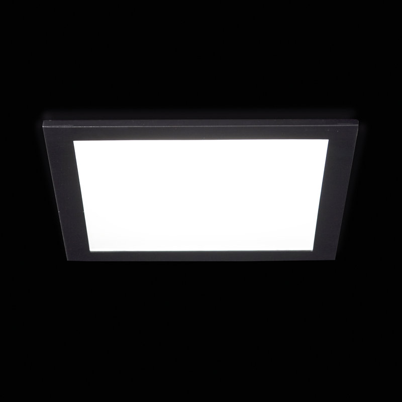 Housing 16.3cm Recessed Downlight Square Housing, 2 X TC-DEL/G24q-2/18W/ELT, Black