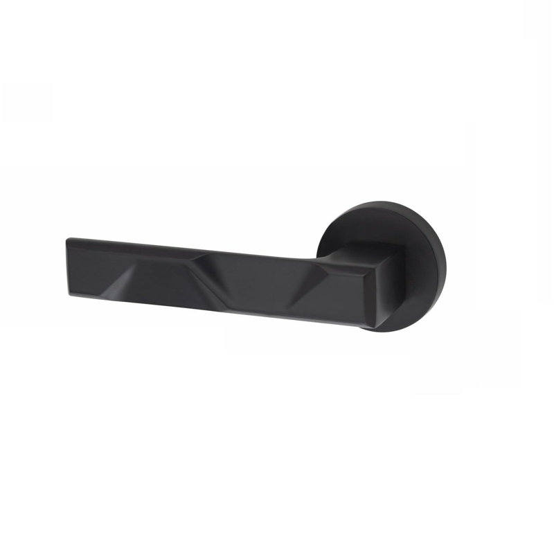  Modern Nova Euro Lock Door Handles in Matt Black Finish with 70mm Key and Thumbturn Barrell