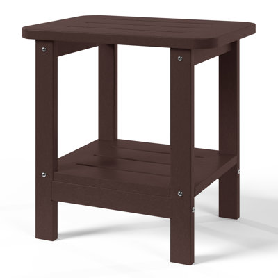 Brighton Outdoor Poly Two Shelf Side Table