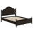 Mid-Century Modern Solid Wood Bed with Herringbone-Inspired Pattern Headboard-1622515583-1638388151