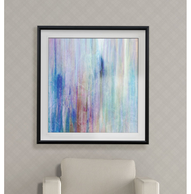 " Mistify I ", 28" H x 28" W x 1.5" D, Black Framed