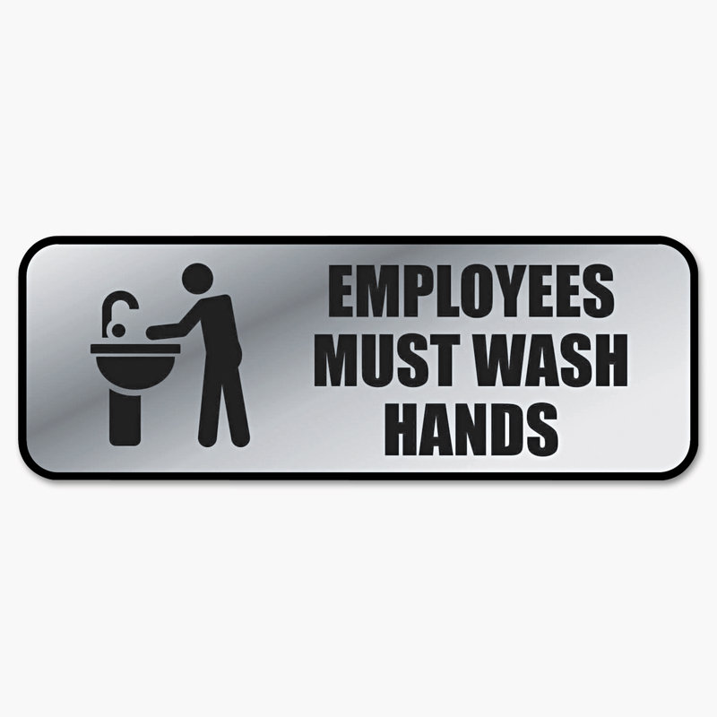 Employee Wash Hands Sign