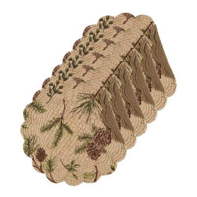 Hopelynn Cotton Floral Round Placemat