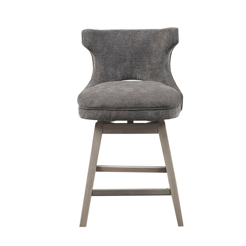Tabouret de comptoir pivotant 25,75 po, Gris, Gris anthracite