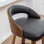 Swivel Upholstered and Faux Leather Bar Stool-964454552-964454630