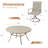 6-Person Patio Dining Set with 50" Round Dining Table and Padded PVC-coated polyester Swivel Chairs-166004978