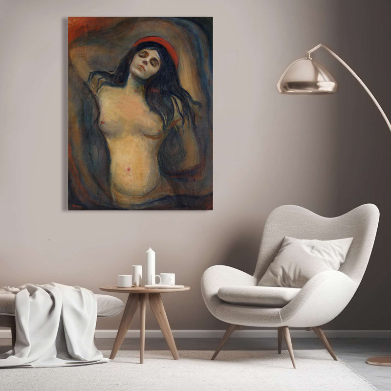 Madonna, 1894-1895 by Edvard Munch - Wrapped Canvas Print, 100cm H x 70cm W