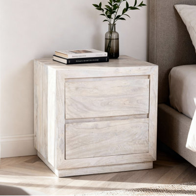 Sarah 2 Drawer Nightstand - Brushed Ivory