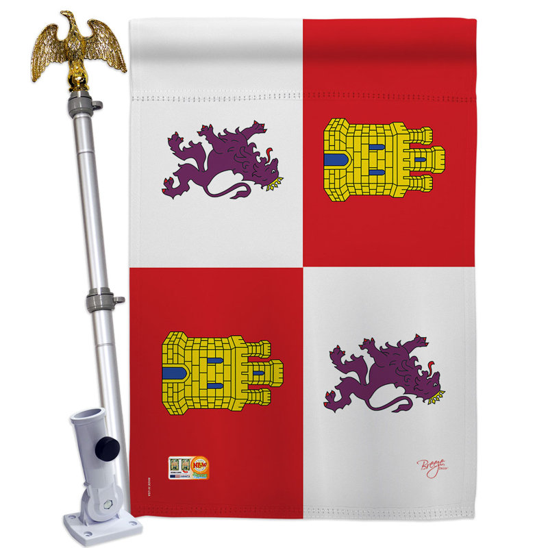 Double Sided 40'' H x 28'' W Polyester Flag Set