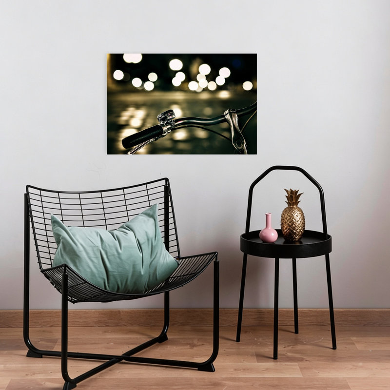 «Vintage Night Ride Dreamy Vintage Abstract City», reproduction d'art murale, 16" H x 24" W