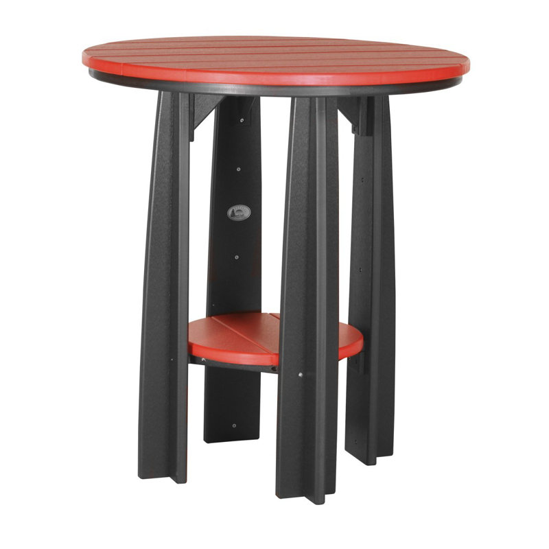 Table ronde 36 po Orchimont, Noir, Rouge