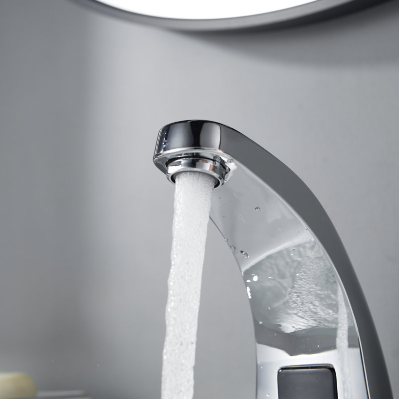Touchless Bathroom Sink Faucet, Motion Automatic Sensor Faucet With Hole Cover Plate, Chrome