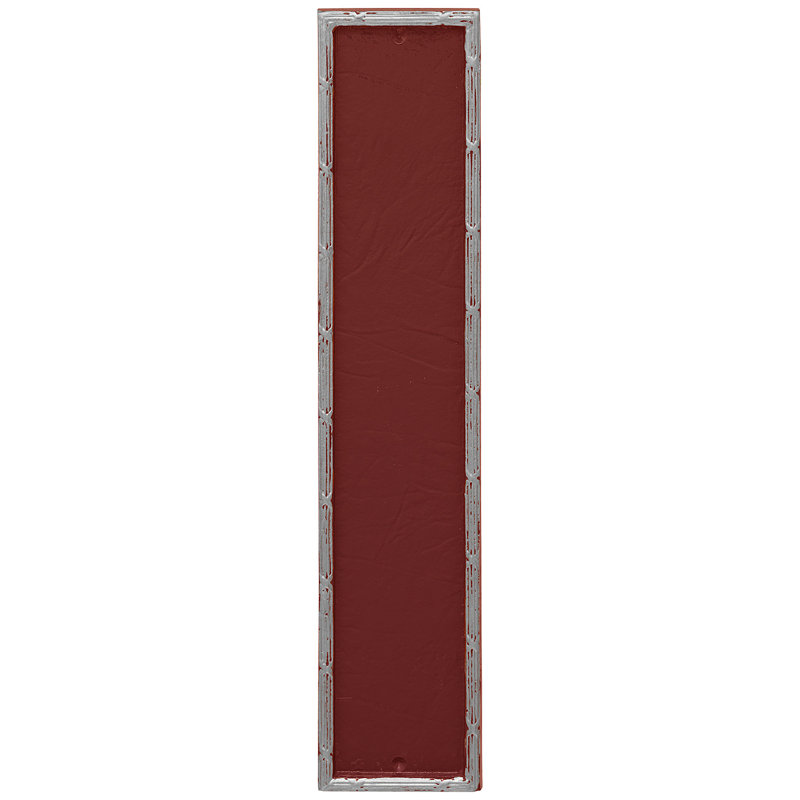 Rectangle Wall Plaque, Yes, Brick Red/Silver