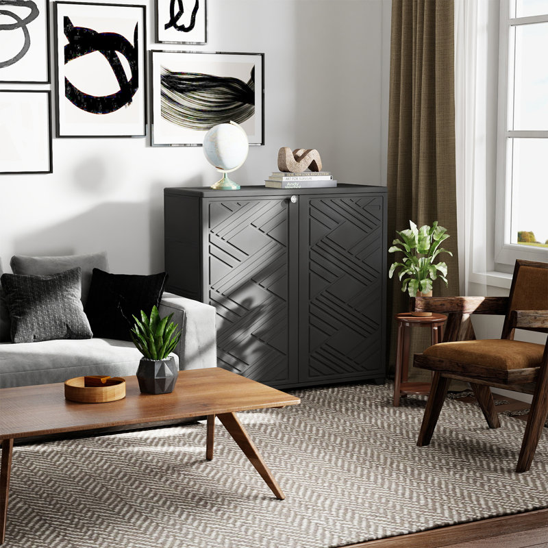 Armoire de rangement d'extérieur en forme de diamant 75 gallons avec 1 tablette PawsomePad, Black