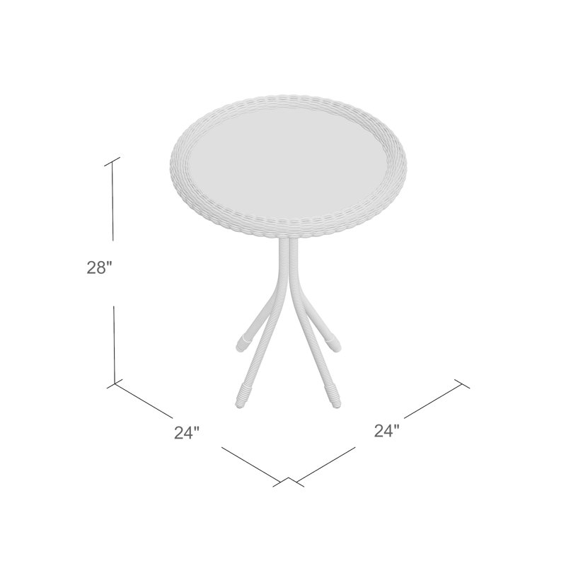 Table bistro Arved, Noir antique