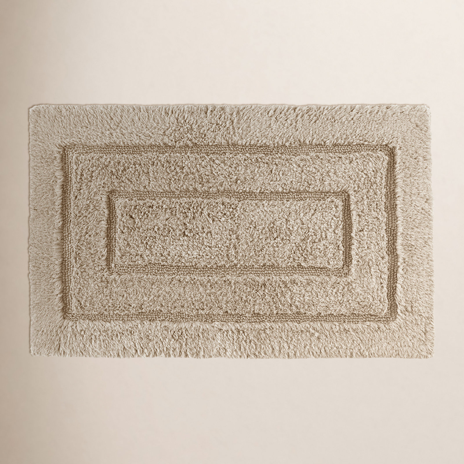 Apolonia Cotton Non-Slip Bath Rug, 20" H x 32" W, Linen