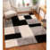 Cobina Geometric Shag Black/Gray Area Rug