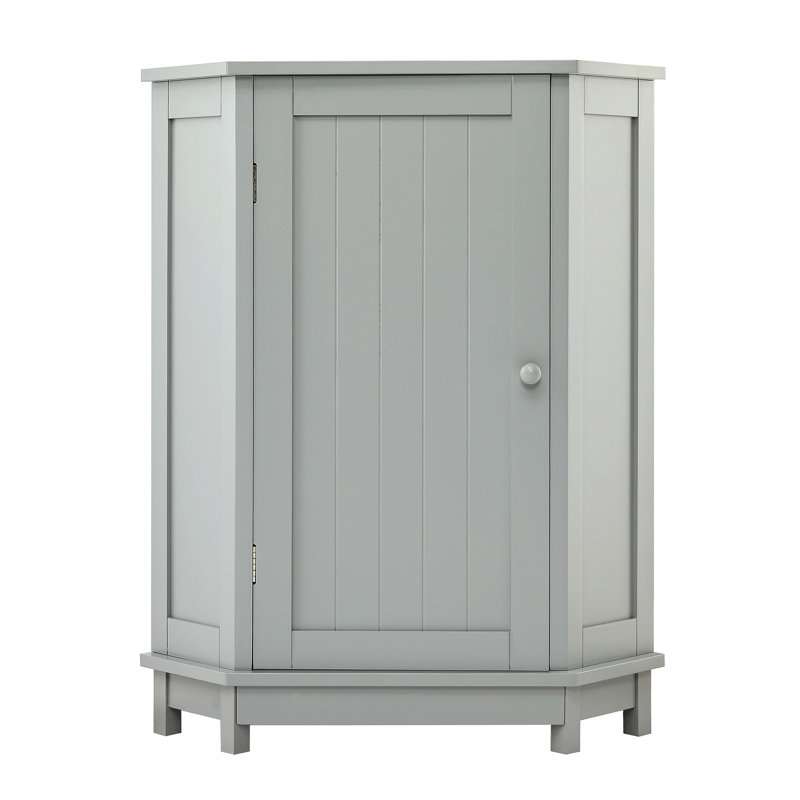 Élégante armoire de salle de bain grise