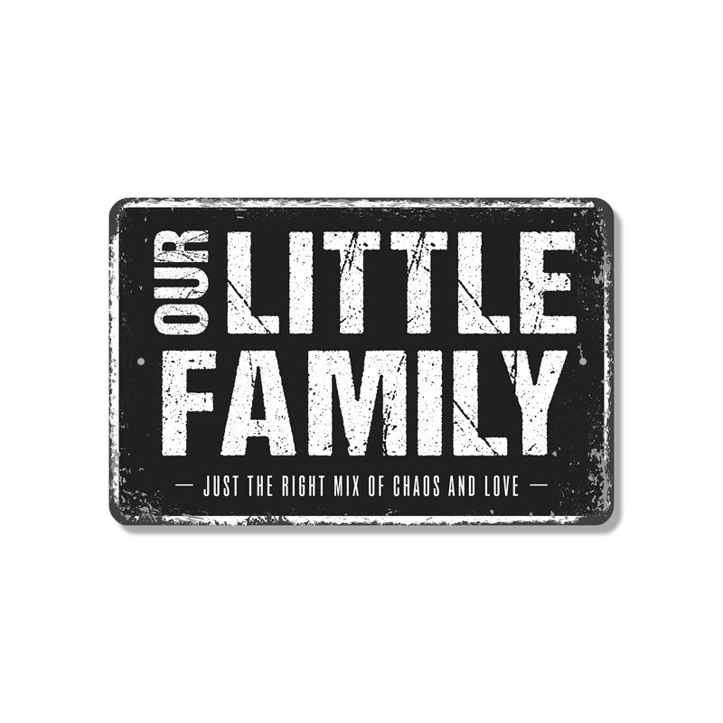 Enseigne en plastique 10 pouces x 14 pouces Our Little Family, H 10 po x l 14 po x P 0,1 po