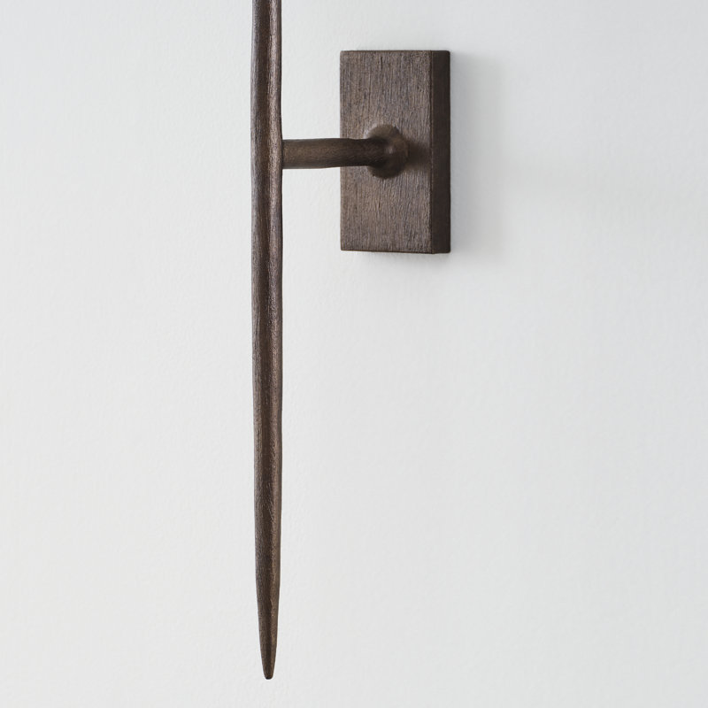Julie Neill Catina Large Tail Sconce, Antique Bronze Leaf