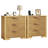 23.6''W 3-Drawer Nightstand with Outlets, Modern Fluted Wood Closet Storage Organizer