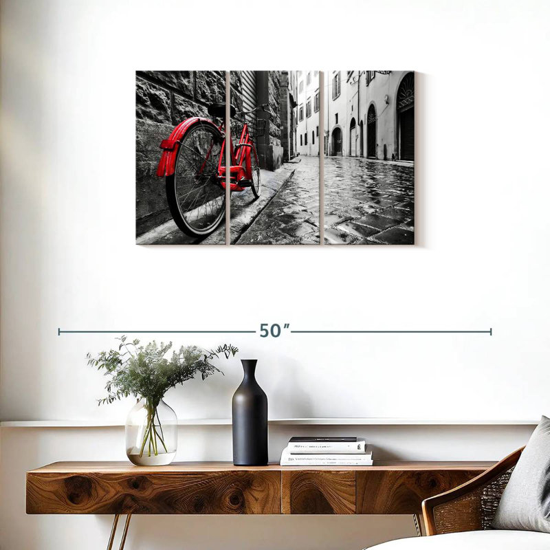 Mehar Red Bicycle Pop, 20" H x 33" W